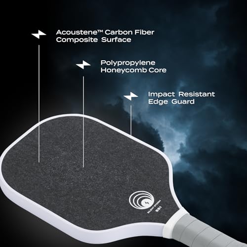 OWL Sport SILENT STORM Pickleball Paddle, 100% USAPA Tournament & League Approved, Max Control Play 16 MM Core, Patented High Performance Surface, Over 50% Noise Reduction, for All Skill Levels