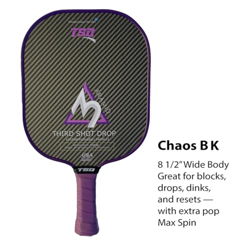 Third Shot Drop Wide Body Pickleball Paddle I Special Aramid Composite Paddle Surface (Chaos) (Nomex 16mm Core)