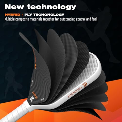 Professional Pickle ball Paddles- T700 Carbon Fiber Pickle Racket- 3K Raw Carbon Frosted Surface for Enhanced Spin and Friction - USAPA Approved Offensive Long Paddle for Intermediate Advanced Players