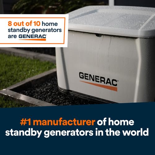 Generac 26kW Home Standby Generator with 200 amp transfer switch, cellular connectivity, easy to use, whole house power backup, smart outage solution.