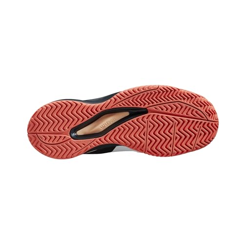 WILSON Rush Pro Ace Pickler Women's Pickleball Shoe - White/Black/Living Coral, Size 6 US