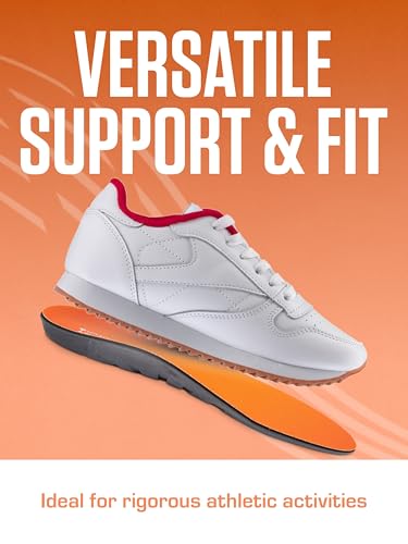 SOFSOLE ATHLETE Performance Men's Insoles - PU Foam & Gel Inserts - Heel-to-Toe Cushioning, Support, & Moisture Control, - Lightweight Comfort & Stability - Ideal for Runners, Walkers, Athletes