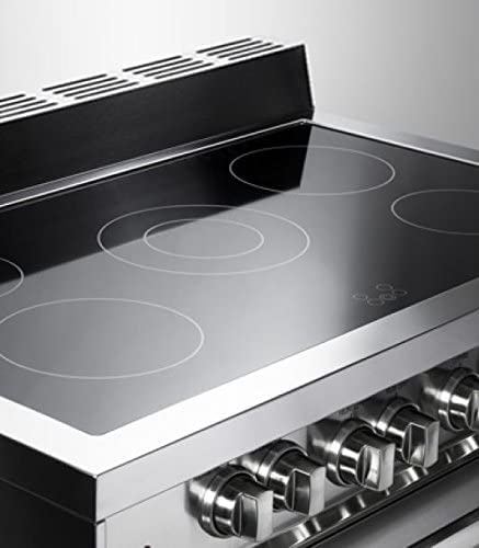 Verona VPFSEE365DE 36 inch Prestige Series Freestanding Double Oven Electric Range with 5 Elements, 3.5 cu. ft. Total Oven Capacity, European Convection in Matte Black