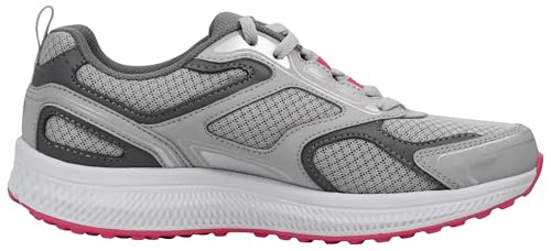 Skechers Women's Go Run Consistent Shoes, Grey/Pink, 7 M