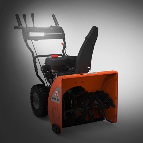 Yard Force More Info YF24-DS21-GSB2 24" Dual-Stage Snow Blower, 208cc Briggs & Stratton Engine, Electric Start, Clears 21” Deep Snow, LED Light