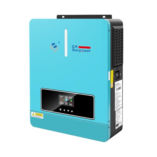 Xijia 3600W Hybrid Solar Inverter，24VDC to 120VAC Power Converter with 120A MPPT Solar Charging Controller，Battery-Less Operation Pure Sine Wave Inverter for Home, RVs and Off-Grid Cabin