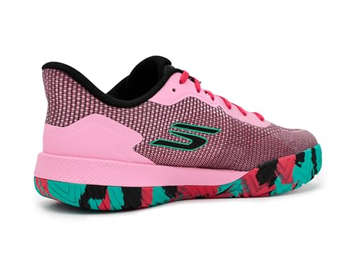 Skechers Men's Pickleball Viper Court Pro 2.0 Sneaker, Pink/Black, 10.5 Medium