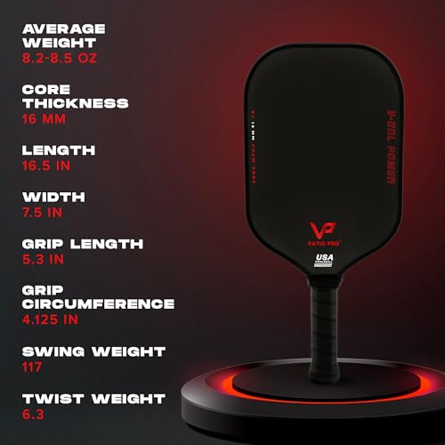 Vatic Pro - V-Sol Power 16mm - Foam Core - Includes Paddle Cover (V7)