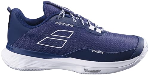 Babolat Men's SFX Evo All Court Tennis Shoes, Dark Blue/White (Men's US Size 10.5)