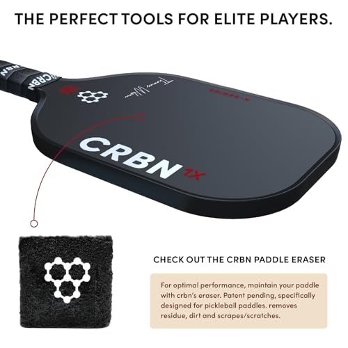CRBN Pickleball - X Series Thomas Wilson Signature Edition Power Paddle - Carbon Fiber Pickleball Paddle with Foam Injected Edges for Expanded Sweet Spot (1X, 12mm)