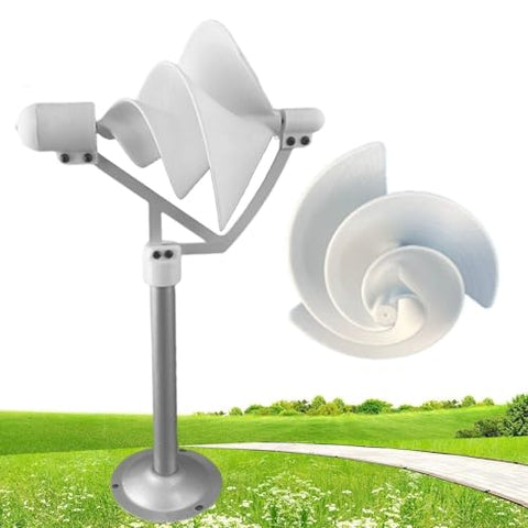 10W Micro Spiral Wind Turbine Generator Archimedes Rose Breeze Start Model For Home & Small Farm Silent Permanent Magnet Spiral Design(12v-1pc)