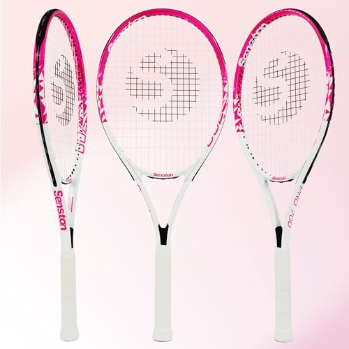 Senston 27 inch Tennis Racket for Adults 1 Pack Tennis Racket Set Tennis Overgrip, Vibration Damper