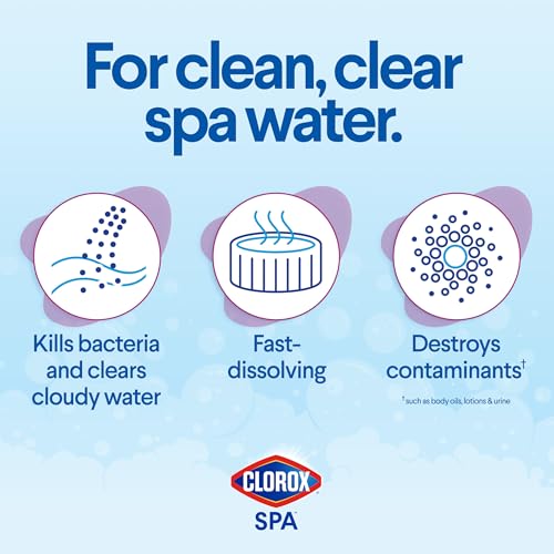 Clorox® Pool&Spa™ Spa Water All-in-One Sanitizer & Shock, Destroys Contaminants, Clears Cloudy Water, 2LB (Pack of 1)