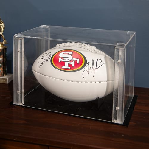 Franklin Sports NFL San Francisco 49ers Autograph Football - Official Size White Panel Souvenir Football for Autographs + Signatures - NFL Team Fan Shop Memorabilia Ball for Display