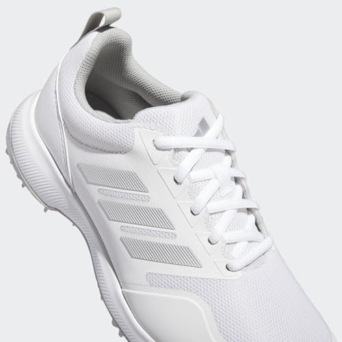 adidas Women's Tech Response Spikeless 3.0 Golf Shoes, Footwear White/Grey Two/Silver Metallic, 7.5