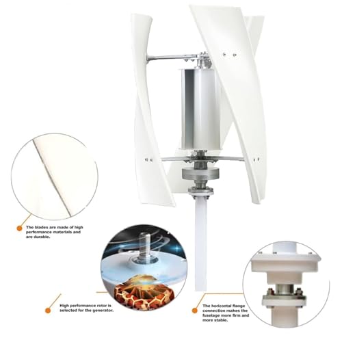 lwjunmm Vertical Wind Turbine Generator for Home 1500W 12V 24V with MPPT Low Noise,for Farm Garden for Marine,RV,Home,Windmill Generator,A-24v