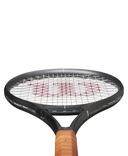 Wilson RF 01 Pro Strung Performance Tennis Racket - Grip Size 3-4 3/8", Strung with Sensation 16 Natural at Mid Range Tension