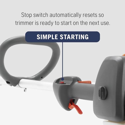 Husqvarna 122LK Gas Trimmer, 22-cc 2-Cycle, 17-inch Straight Shaft Gas Trimmer with T25 Head, 967628201