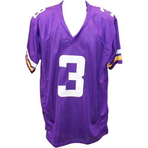Jordan Addison Autographed/Signed Pro Style Purple XL Jersey Beckett