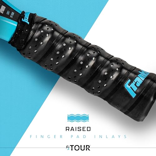 Franklin Sports Pro Pickleball Paddles - FS Tour Series Carbon Fiber Paddles - Official USA Pickleball (USAPA) Approved - Tempo Pro Player - 16mm Polymer Core - Blue