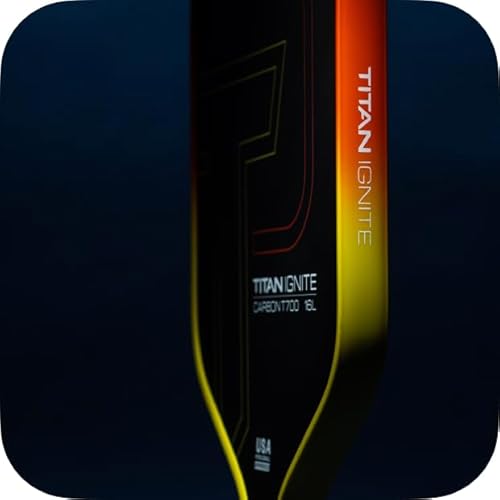 Titan Pickleball Paddles - Ignite 16mm Carbon Fiber Pickleball Paddle with 8mm PP Honeycomb Core, T700 Core Pickleball Paddle, Beginner-Friendly, Standard or Elongated Options (Sunset Elongated)