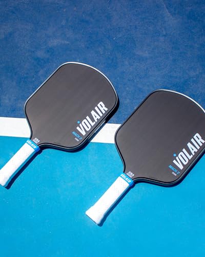 Volair Mach 2 Pickleball Paddle - 8.125" Wide - Spin, Control and Power - Carbon Fiber Surface - Polypropylene Honeycomb - USAP Approved - 14mm and 16mm Options (14mm)