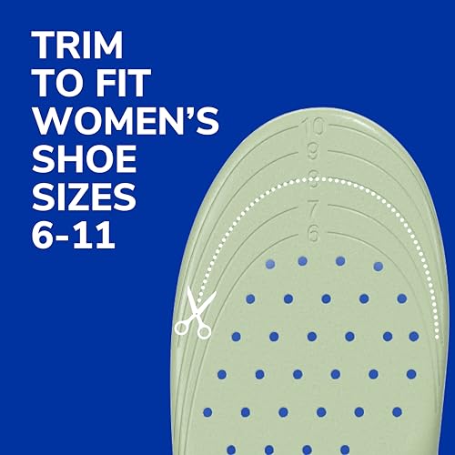 Dr. Scholl's Extra Support Shoe Insoles for Women, Size 6-11, 1 Pair: Designed for Plus-Size and Tall Women, Arch Inserts - Helps Reduce Lower Back Pain and Foot & Leg Fatigue