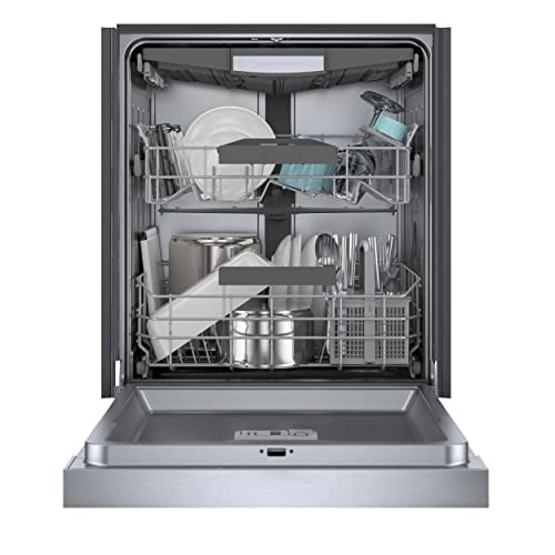 Bosch SHE53B75UC 300 Series 24 Inch Smart Built-In Dishwasher, stainless steel