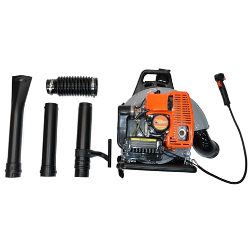 RIDALIYA 63CC Gas Leaf Blower, 3.2HP Backpack Blower with 660 CFM Air Volume and 200 MPH Wind Speed, Powerful 2-Stroke Engine for Heavy-Duty Lawn, Yard, and Parking Lot Cleanup