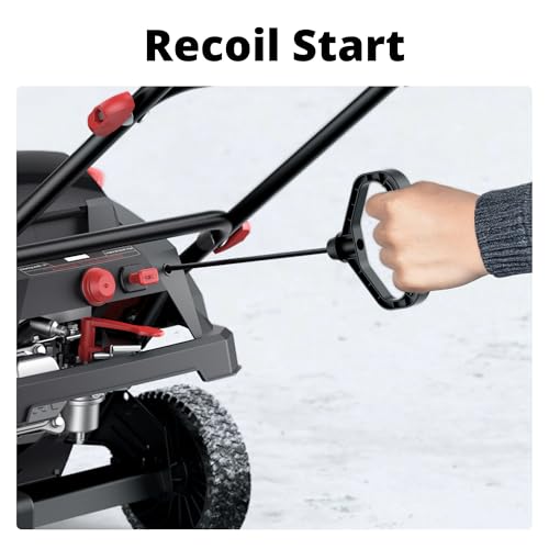 AMERISUN Gas Snow Blower 21-Inch, Single Stage 212cc Snow Thrower with Rotating 180°Adjustable Chute, Lightweight Foldable Gas Powered Snow Removal for Driveways, Sidewalks & Home Use