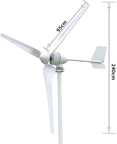 FLTXNY POWER Wind Turbine 2000W AC 48V Home Use Horizontal Wind Generator Kits 3 Blades with Digital MPPT Controller to Charge Batteries Off Grid System for Home, Boat, Marine, Garden