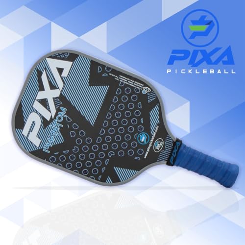 PIXA Phantom T-700 RAW Carbon FACE Pickleball Paddle; 20mm; Intermediate/Advanced; MAX Power, Control, and Spin; 5.12 INCH Handle; Great Gift!