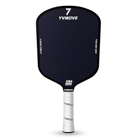 Pickleball Paddles for Advanced Players | Control & Power | Ti-Carbon Hybrid Face | V-Sonic III Kinetic Core 16MM | Large Sweet Spot | Mid-Weight | Extended Grip | USAPA (Titan800 TiCarbon)