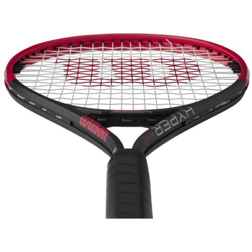 Wilson Hyper Power Tennis Racquet (4 3/8" Grip) Doubles Bundle with an Advantage 2.5 Bag or Backpack – Optional Tennis Balls and Grips