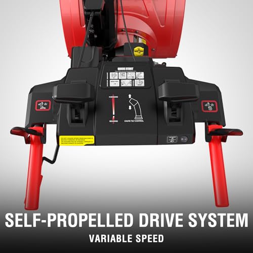 PowerSmart Snow Blower Gas Powered 24 in. 252cc OHV Engine with Eletric Start, 13 in. Airless Tires, Self-Propelled Two-Stage Snowblower