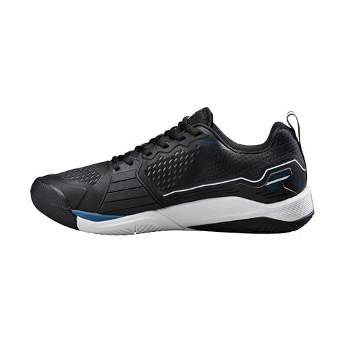 WILSON Rush Pro 4.5 Men's Tennis Shoe, Black/White/Ensign Blue, Size 9.5