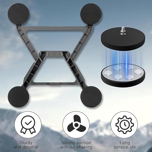 NovaKits Starlink Mini Magnetic Car Mount, Quick Release Flat Roof Mounting Kit, 2-Inch Low-Profile Design, Aluminum Alloy, Portable, Durable & Weather-Resistant, for RV, Van, Truck, Boat & Yacht