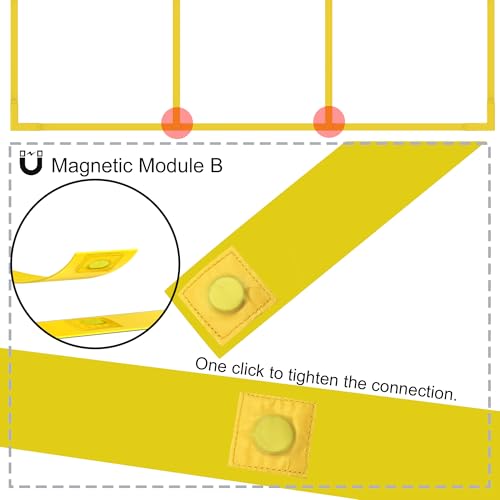 Chemimoso Magnetic Pickleball Court Lines System, Temporary Pickleball Court Lines in Standard Court Dimensions， Portable Pickleball Court Marking Kit, No Measuring Needed, Net Not Included