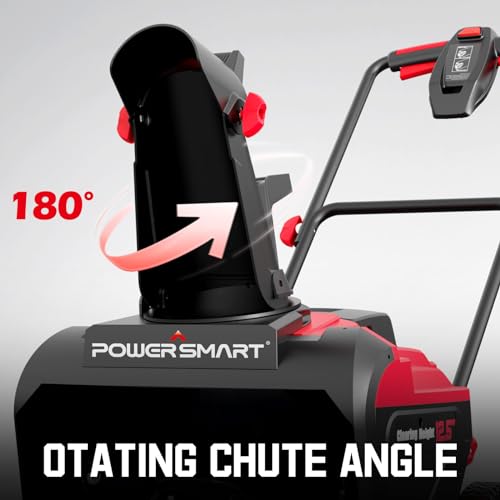 PowerSmart 80V 21-Inch Brushless Cordless Snow Blower, Electric Snow Blower 6.0Ah Battery and Charger Included