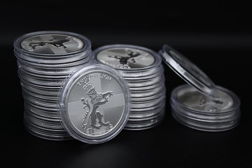 2024-1 oz Niue Silver Heraldic Series: English Lion Coin Brilliant Uncirculated (in Capsule) with Certificate of Authenticity $2 Seller BU