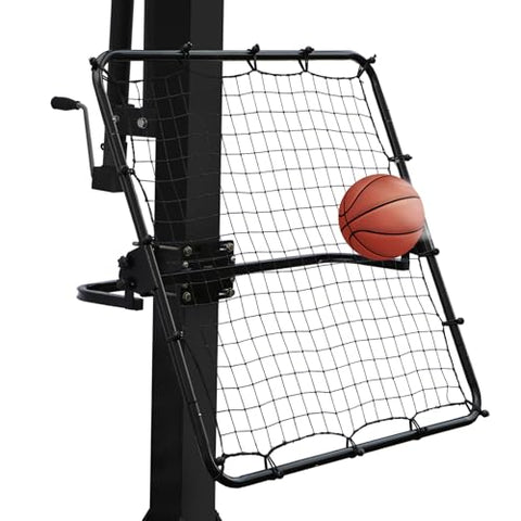 MegaNets Basketball Rebounder, 40"x40" Multi-Sport Training Rebound Net Adjustable Passback Net Setup on Poles, Ball Return System Suit for Basketball Volleyball Tennis Pickleball Baseball Practice