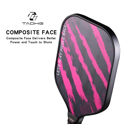 TADHG Pickleball Paddle T700 Raw Carbon Fiber 16mm Control Honeycomb Core Frosted Grit Surface Balanced Power & Spin Racket for Intermediate and Advanced Players (Dewclaw)