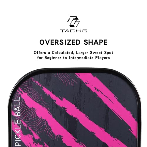 TADHG Pickleball Paddle T700 Raw Carbon Fiber 16mm Control Honeycomb Core Frosted Grit Surface Balanced Power & Spin Racket for Intermediate and Advanced Players (Dewclaw)