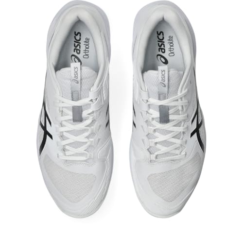 ASICS Men's Solution Speed FlyteFoam 4 Tennis Shoes, 10, White/Black