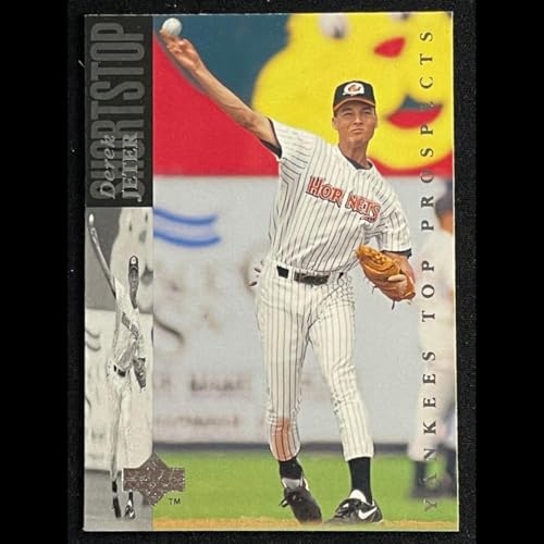 Earliest Derek Jeter Game Used Yankees Jersey Photo Matched To Two Rookie Cards - Autographed MLB Jerseys