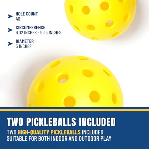 Ultimate Youth Pickleball Set with Net, Paddles, and Balls - Start Playing Pickleball Today with This Complete Junior Kit for Boys and Girls Ages 5 to 12