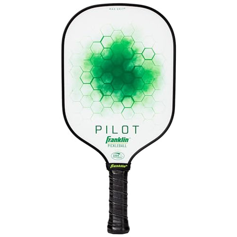 Franklin Sports Pickleball Paddle - Pilot Polypropylene Core Racket - Official USA Pickleball (USAPA) Approved Paddle - Lightweight Pro Racket - Green - 10mm Thick Core