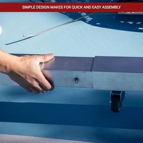 Dominator PRO MAX Silver Portable Pickleball Net - Heavy Duty USAPA Compliant Portable Regulation Pickleball Net - Indoor/Outdoor Aluminum Rust Proof Frame w/Adjustable Net Tension & Locking Wheels