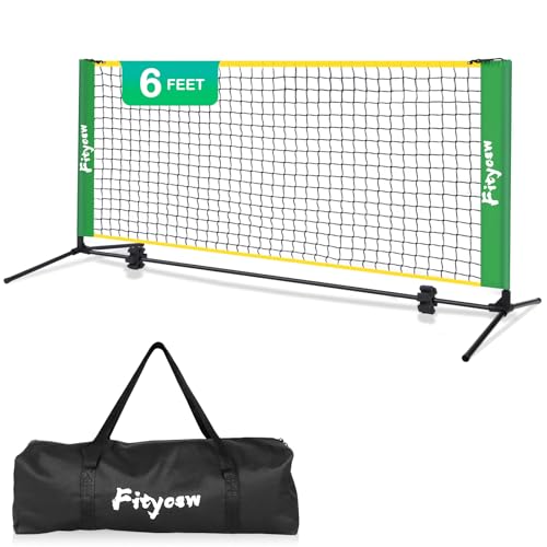 FITYCSW 6FT Small Mini Pickleball Net Portable Outdoor Driveway Net，Pickleball Dink Net for Training for Indoor and Outdoor (No Racket)