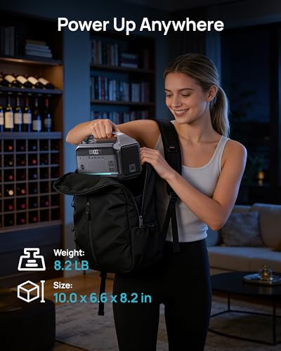 Portable Power Station 90,000mAh, 288Wh LiFePO4 Battery Backup w/ 2× 350W (600W Surge) 110V Pure Sine Wave AC Outlets, Solar Generator for Home Backup, CPAP, RV, Camping, Off-Grid & Emergency Power